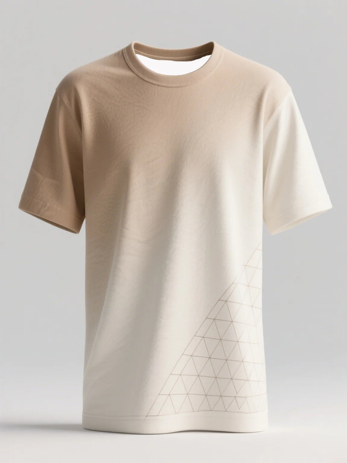 Men's T-Shirt Featuring Minimalist Look and Smooth Gradient Color Perfect for Daily Outfits Casual Meetings and Simple Fashion