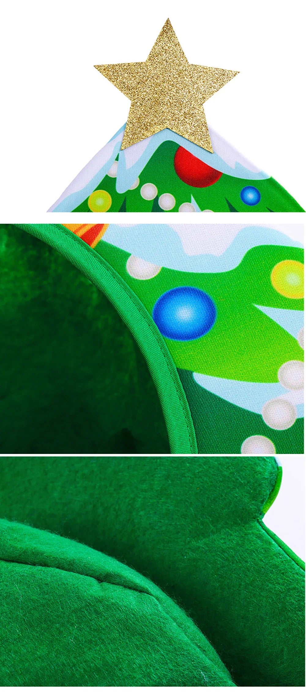 Christmas Funny Hat Novelty Christmas Tree Chips Gift Shaped Mask Cap Headgear Xmas Party Prop New Year Navidad Decoration Favor