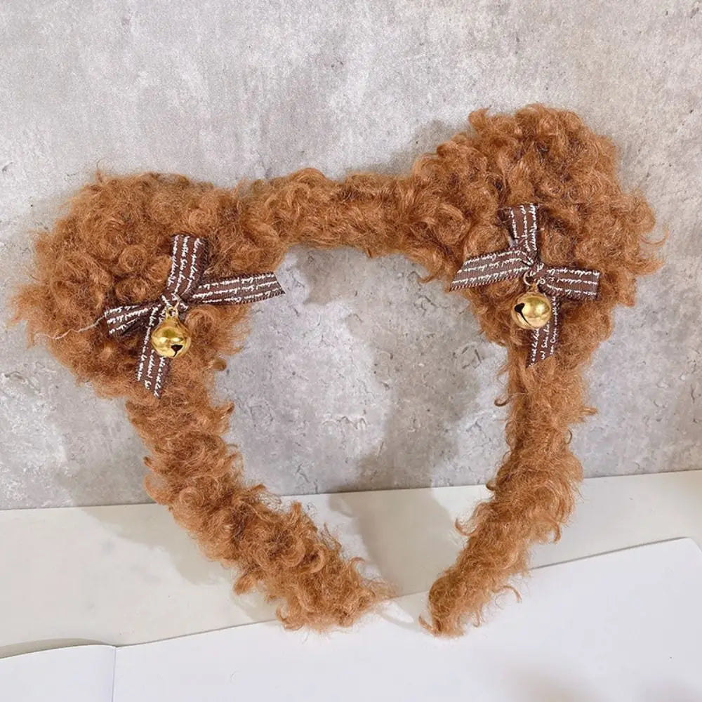 Women Lady Girl Party Stage Headgear Plush Bear Headband Hair Accessories Headdress Hair Hoop Hair Clip Cute Hairband