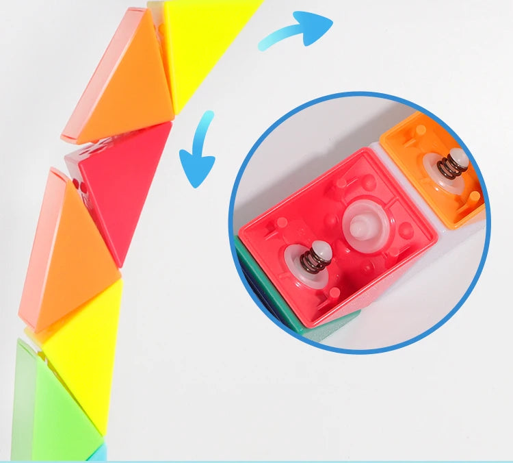 3D Puzzle Fidget Toys Transformable Cube Kid Education Toys Cubo Magico 24-72 Segments Magic Rule Snake Speed Cubes Toys for Kid