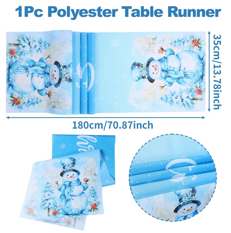 Christmas Table Runner Merry Christmas Decoration for Home Xmas Party Decor 2025 Navidad Notal Noel Ornament Happy New Year 2026