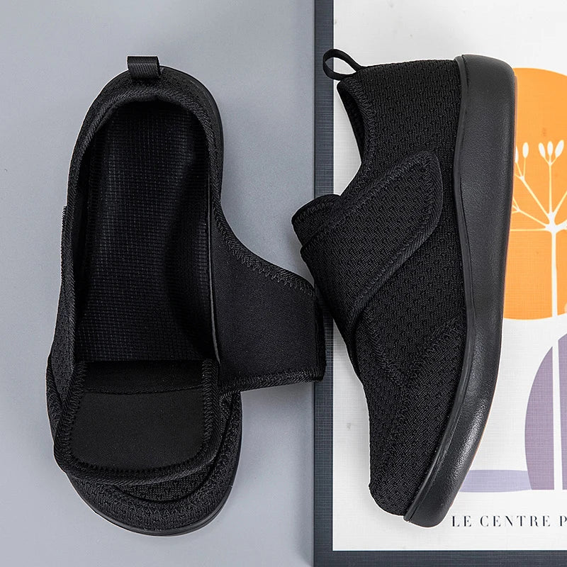 Open Shoes for Elderly Adjustable Diabetic Shoes Swollen Foot Fat Wide Hallux Valgus Bunion Orthopedics Thumb Eversion Men Women