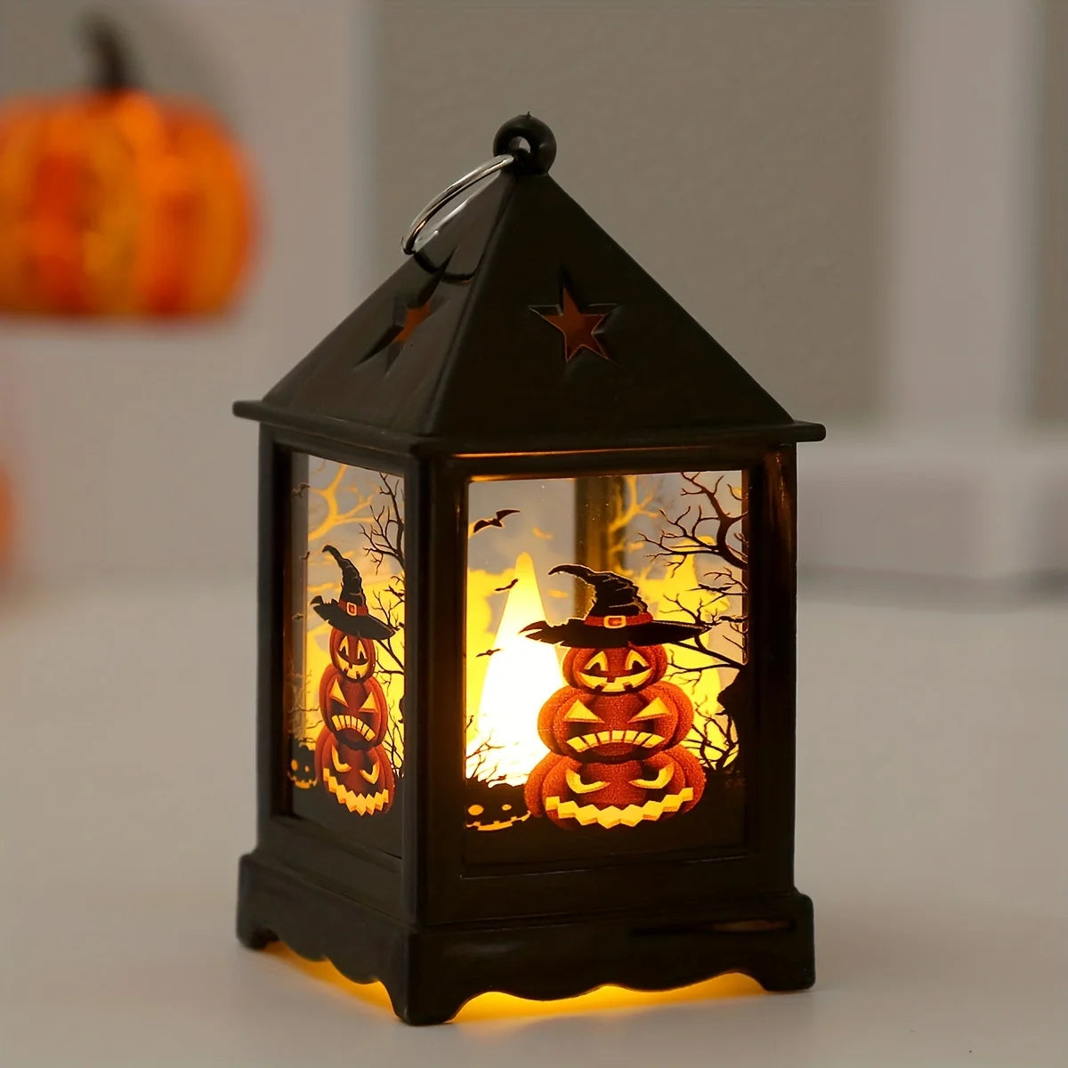 Halloween Oil Lamp，LED Electronic Wax Candle Light，Handheld Lantern，Party Atmosphere Props，Luminous Ornaments
