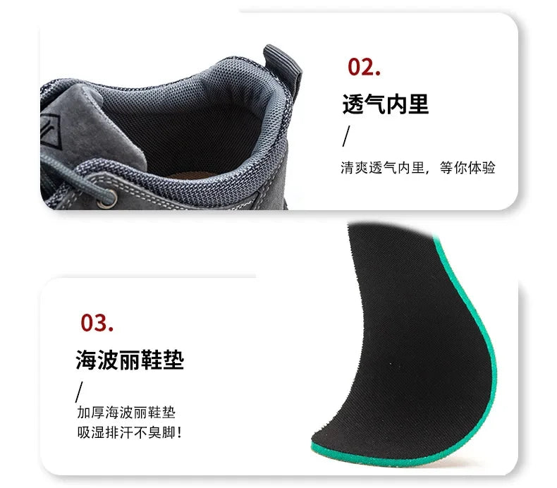 Anti-smash Indestructible Shoes Anti-puncture Safety Shoes Men Work Sneakers Steel Toe Protective Shoes Work Industrial