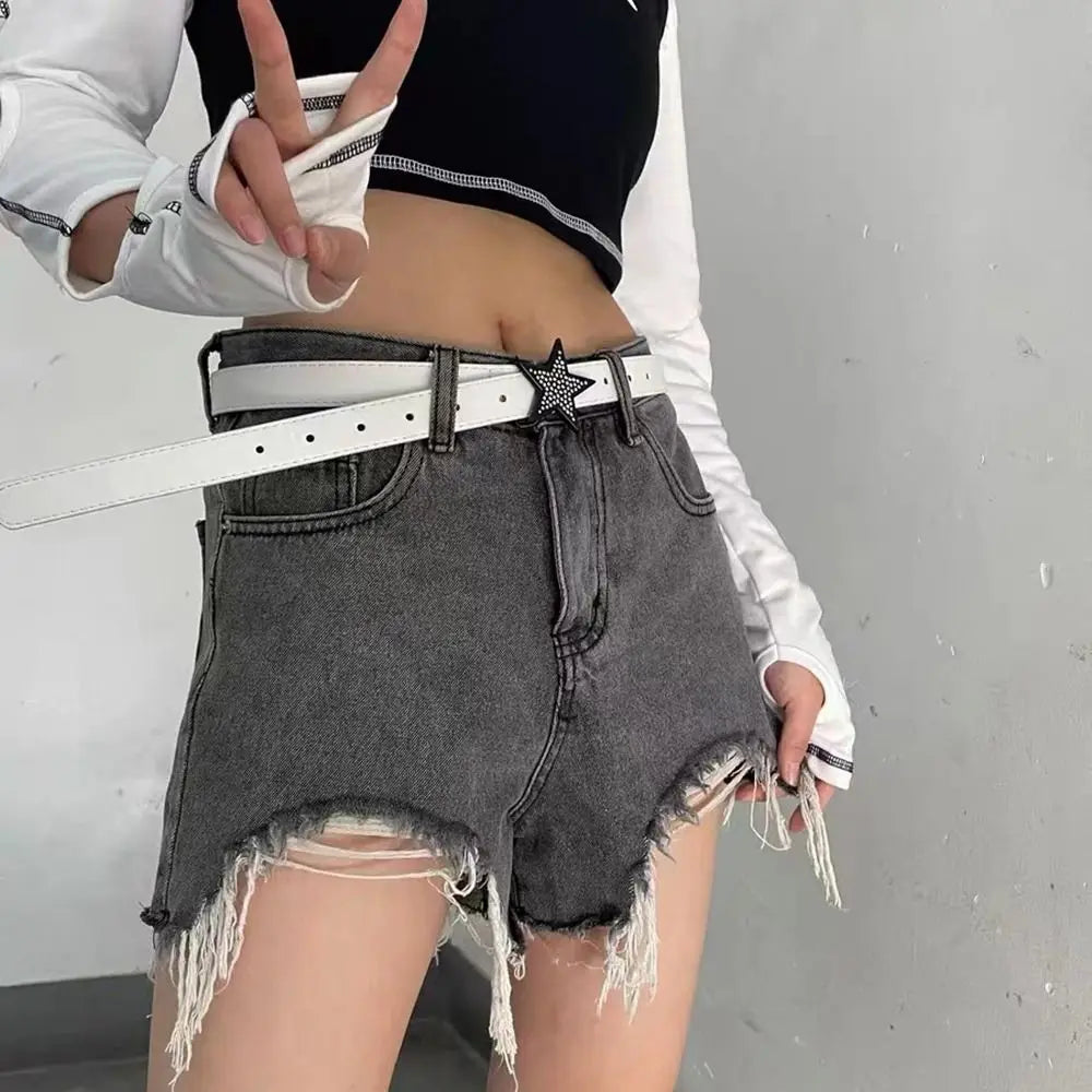 Accessories Alloy Width Waist Belt PU Leather Retro Women Waist Belt Adjustable Waistband Corset Belt Star Buckle Belt