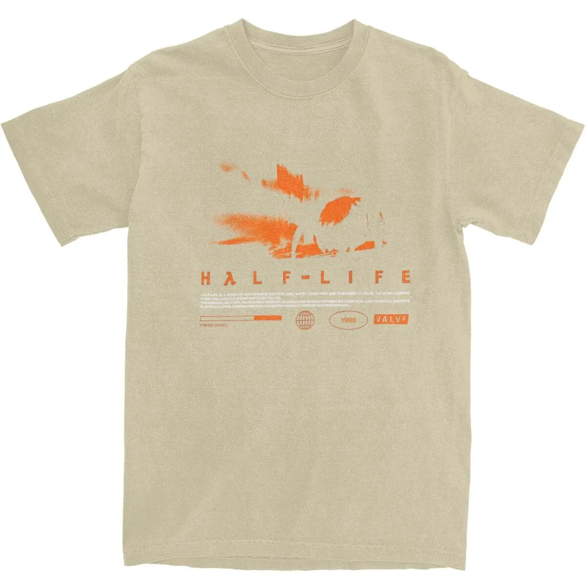 Men T Shirt Videogames HALFS LIFES V3 T-Shirts Trendy Cool Summer Tees Funny Print Pure Cotton Tops Plus Size 5XL