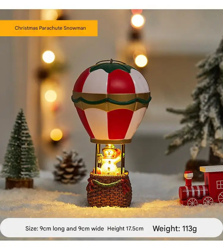New Christmas resin ornaments Christmas gifts Santa Claus snowman night light holiday decoration ornaments holiday children's to