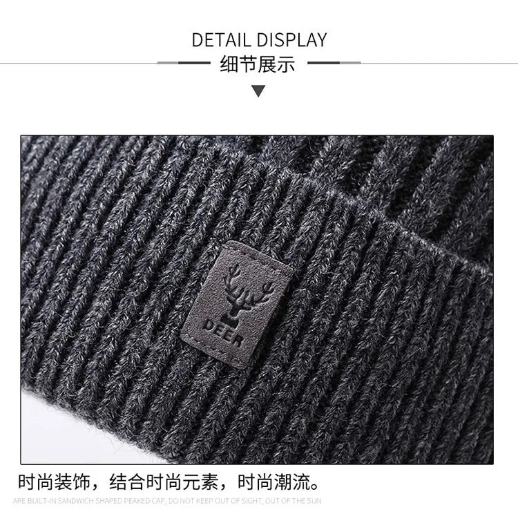 Winter Beanie for Men Women, Fleece Lined Beanie Soft Warm Knit Hat Ski Stocking Cuffed Cap