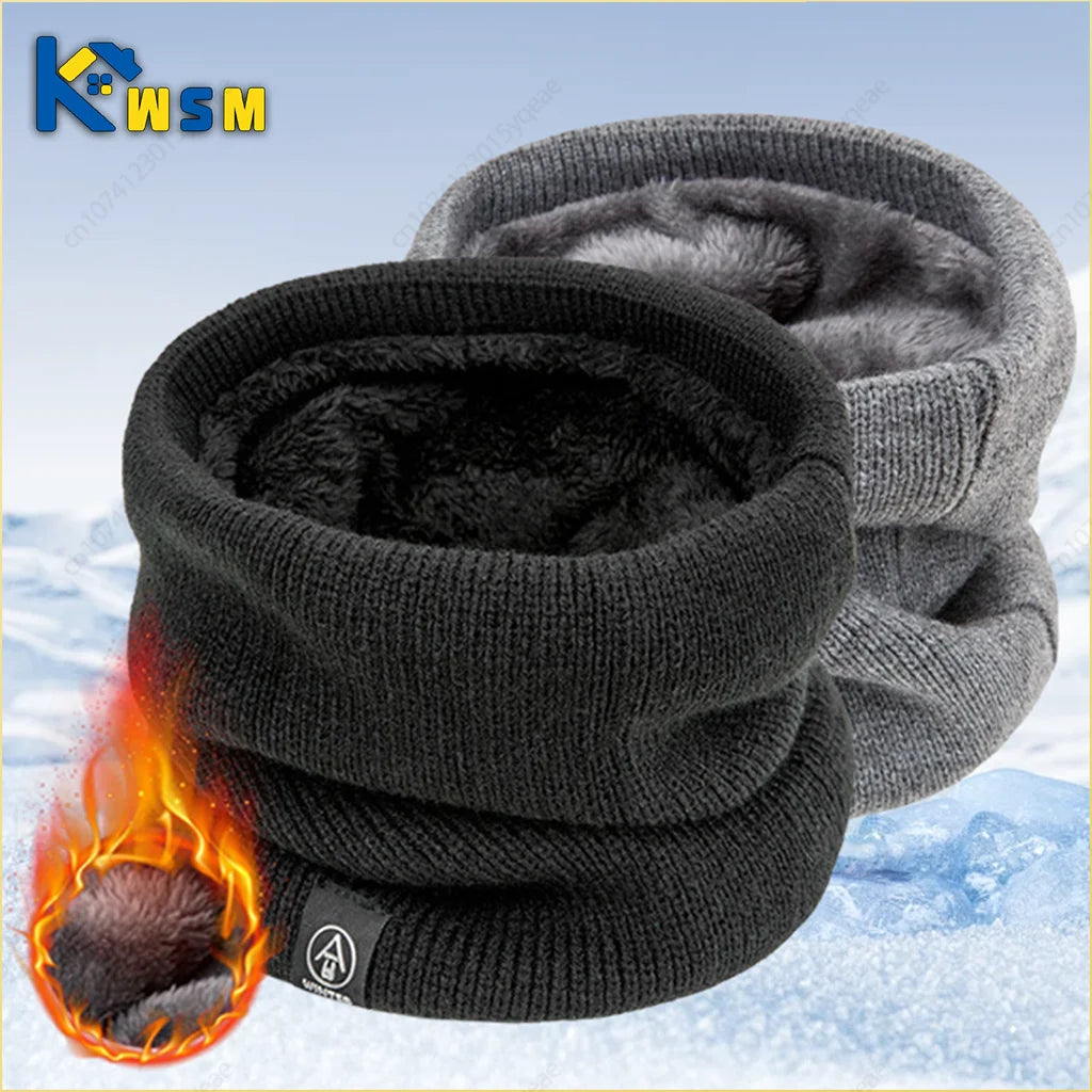 Winter Neck Warmer Scarf Fleece Lined Windproof Gaiter Soft Thermal Insulation for Men Women Halloween Christmas Gift Accessory