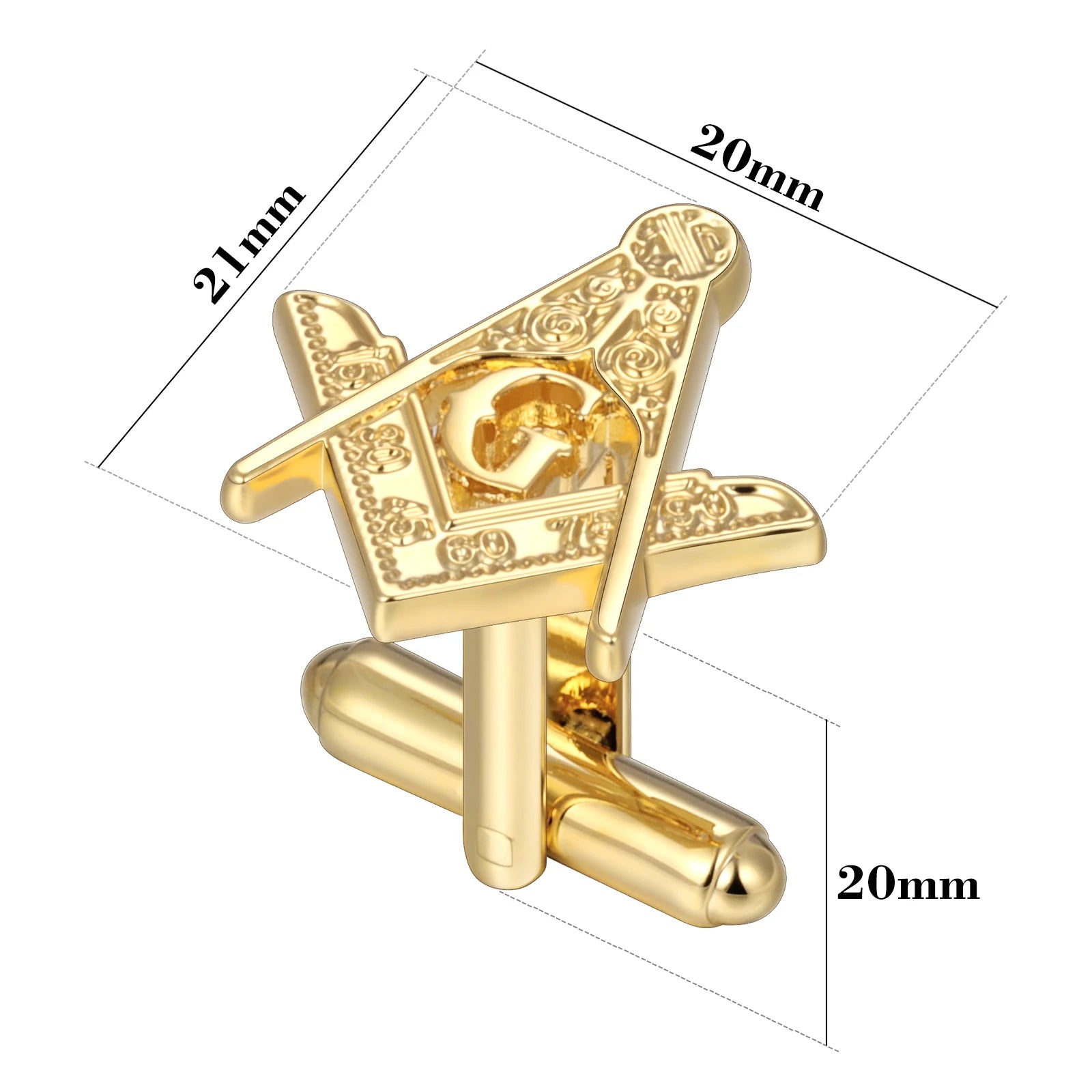 Freemason Masonic Tie Clip and Cufflinks for Men, Gift Box Packed, Mens Jewelry or Accessories, Masonic Gifts for Men.