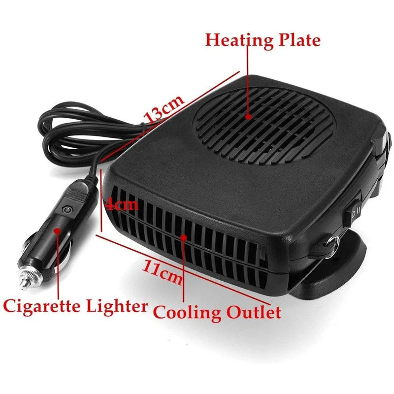 Car Defroster Heater Cooler 200W Portable Vehicle Heating Cooling Fan Windshield Electric Demister Mini Air Conditioner