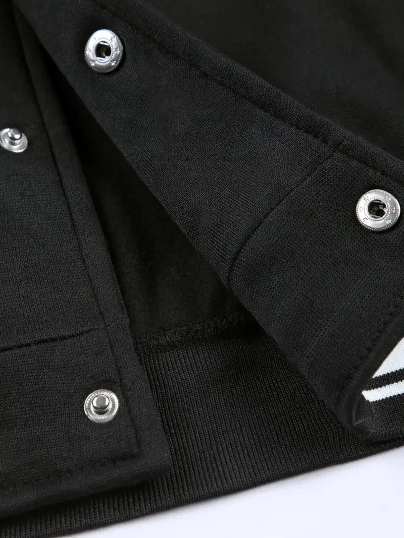 Baseball Jacket Women's Men Autumn Winter Coats Fleece O-Neck Streetwear Hoodies Pullover Sweatshirt Tracksuit Clothing Unisex