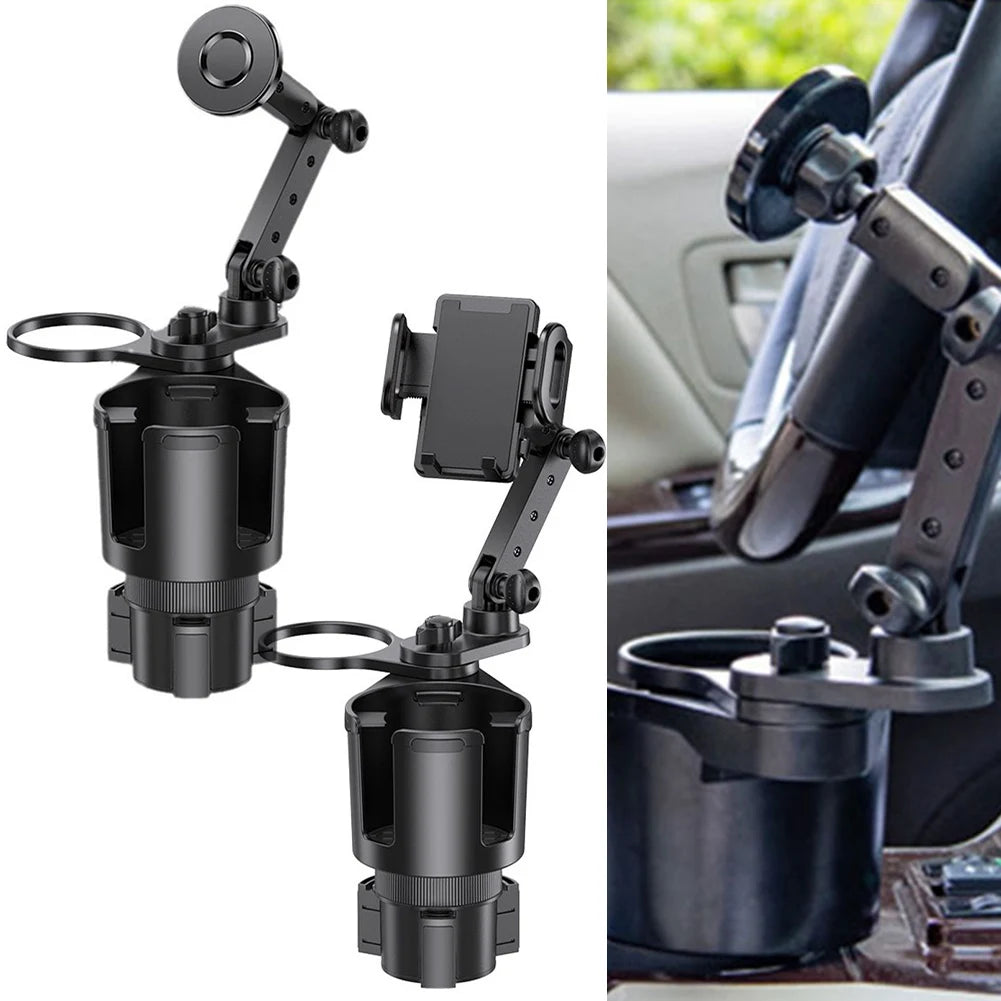 For Car Use For Most Phones 2 In 1 Design 360 Rotation Daily Commute Flexible Car Gadget For Phone And Drinks Water Cup Fitment