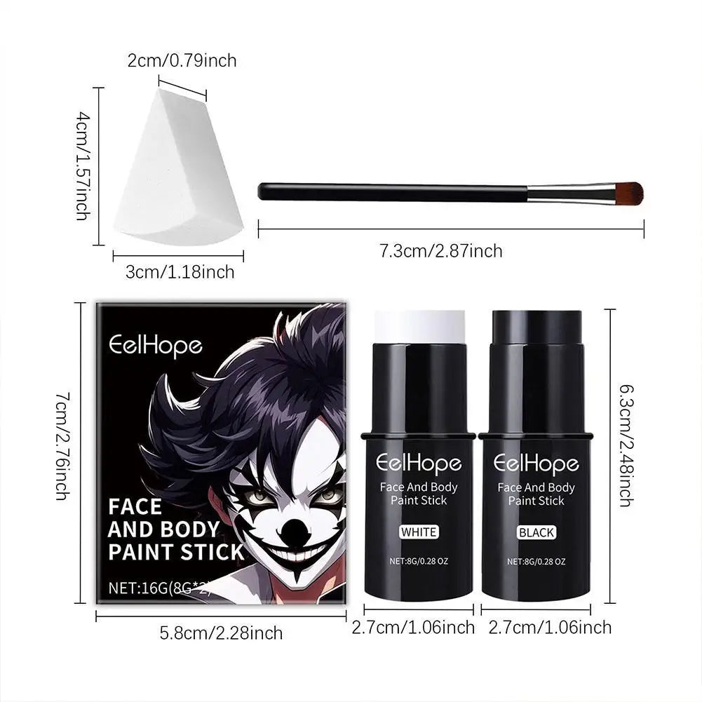 Halloween Party Quick-Dry Face Paint - Face Paint Foundation for Makeup, Clown Looks & Colorful Body Art