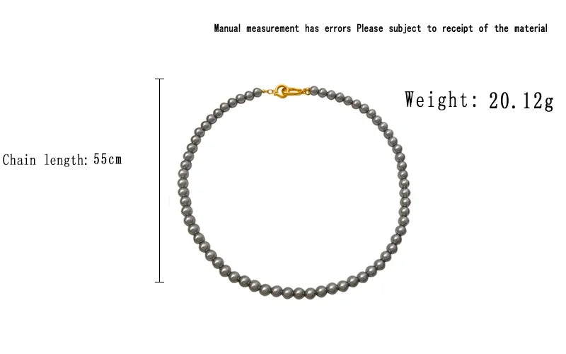 Modern Jewelry Elegant Temperament One Layer Bead Necklace For Women Female Gift Simply Design Accessories 2025 Trend New