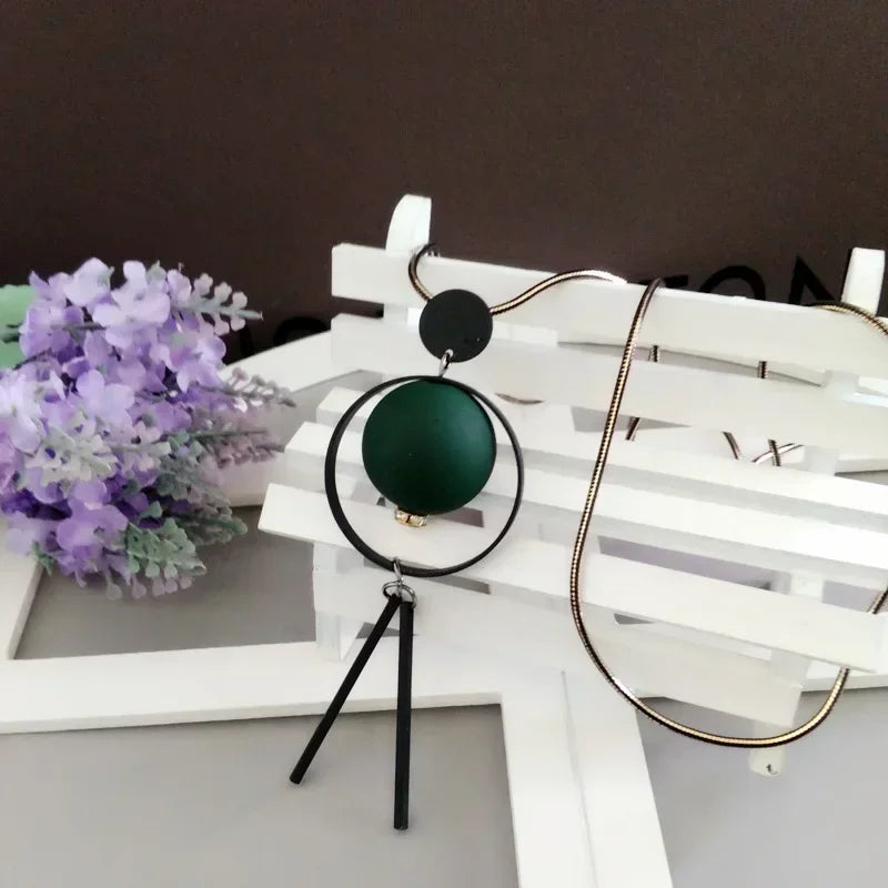 Women's Necklace Bohemian Geometric Round Vintage Tassel Long Sweater Chain Necklaces Fashion Women Jewelry Accessories