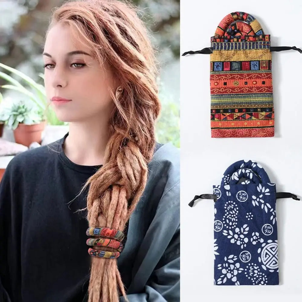 Women Hair Accessories Long Ponytail Holders Bendable Dreadlocks Women Hair Band Ethnic Style Hair Rope Spiral Lock Hair Ties