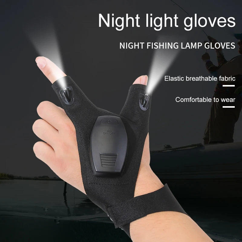 Rechargeable Led Flashlight Glove Gift for Dad Boyfriend Husband Lights Car Guy Cool Gadgets Tools for Fishing Camping Repair
