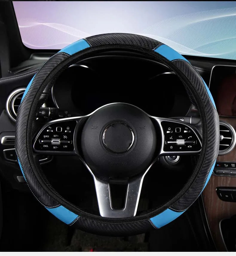 Non-inner-ring Automobile Steering Wheel Cover Leather Four Seasons for Spring Summer Autumn Winter for Men and Women
