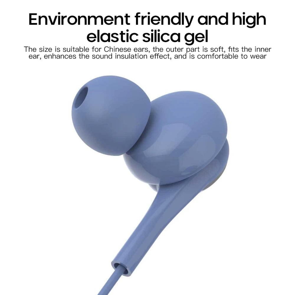 3.5mm Wired Earphones with Microphone, Universal In-Ear Headphones Hands-Free Calling & Metallic Finish for Phone PC