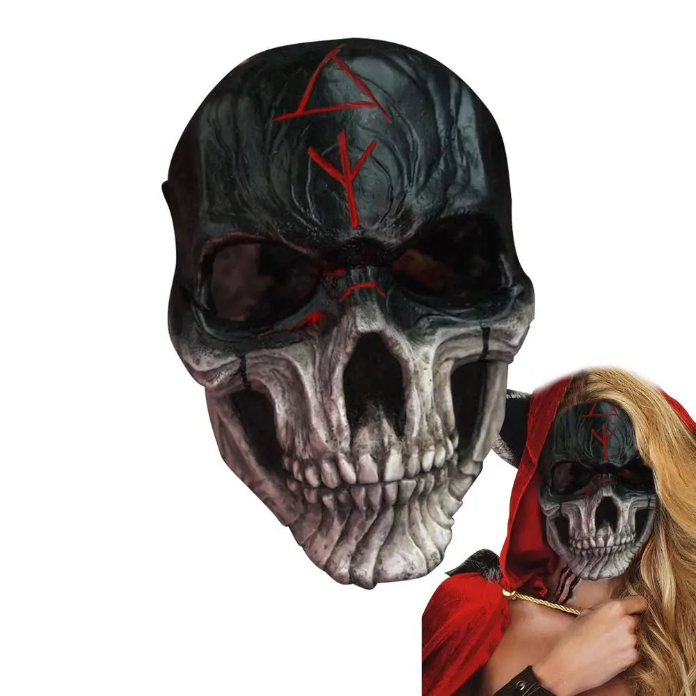 Halloween Scary Skull  Head Mask Cosplay Party Horrible Bloody Masks Carnival Adult Horror Costume Head Cover Latex Mask
