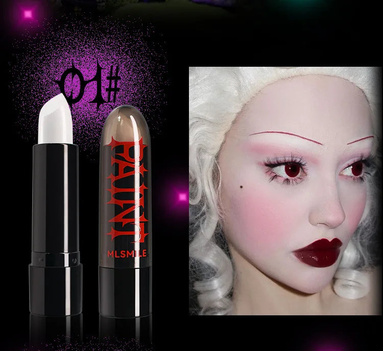 Halloween Matte Lipstick Dark Black Vampire Olive Green Creative Halloween Makeup Face Body Painting