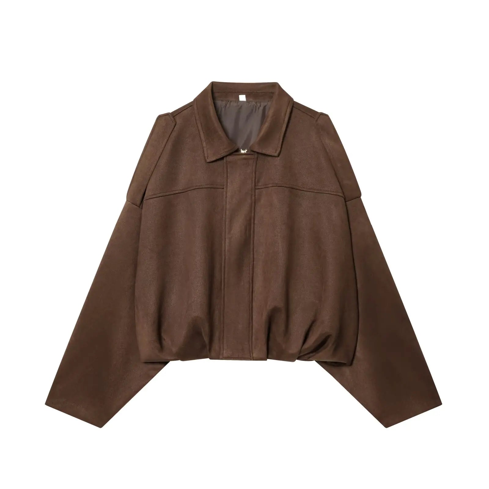 Women's Fashion Jacket Chic Street Fashion Coat: Elegant Women's Autumn Jacket with Loose Bat Sleeves for Youth