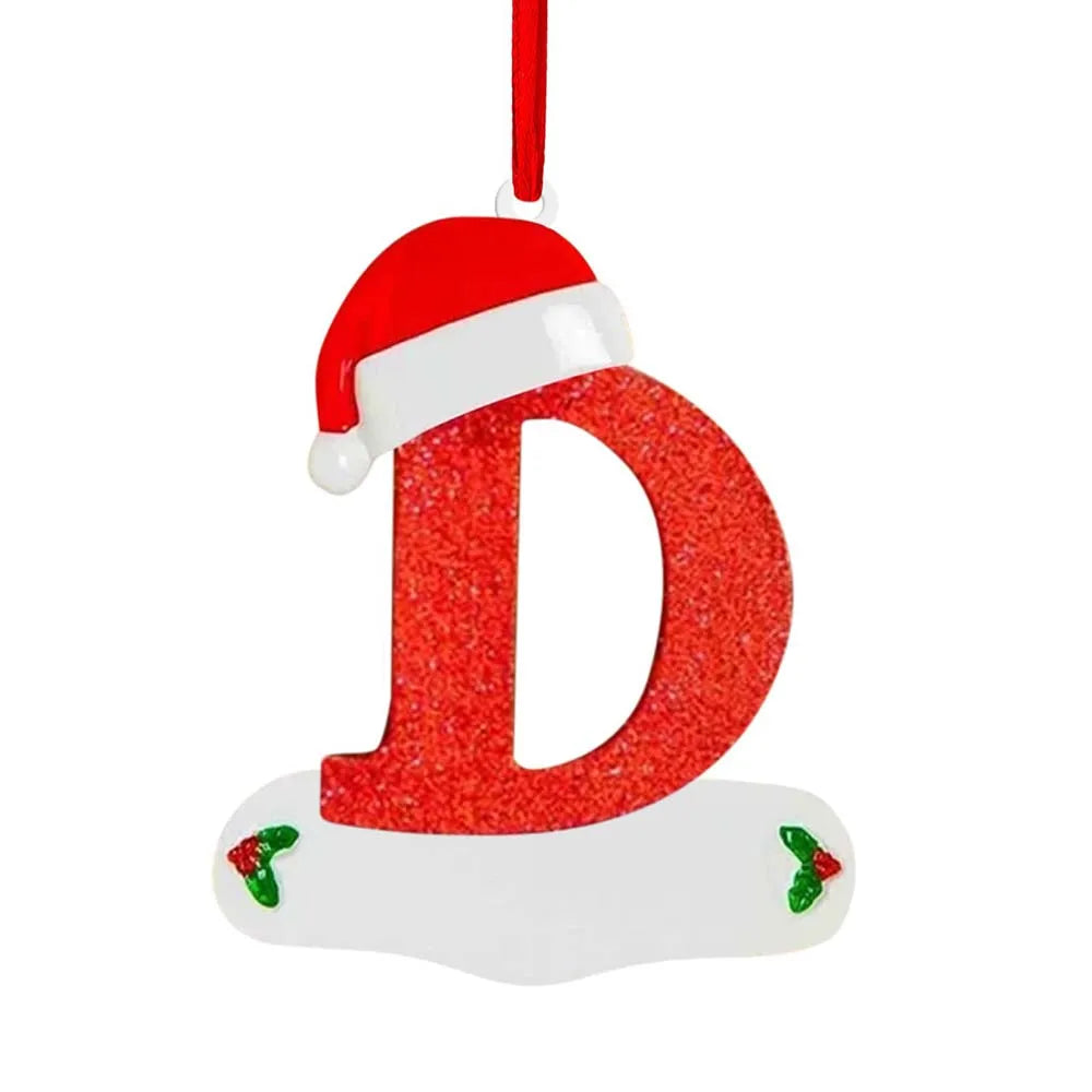 Christmas Decoration Letters,26 Letters Pendant For Christmas Tree Decor,DIY Name Ornament Personalize