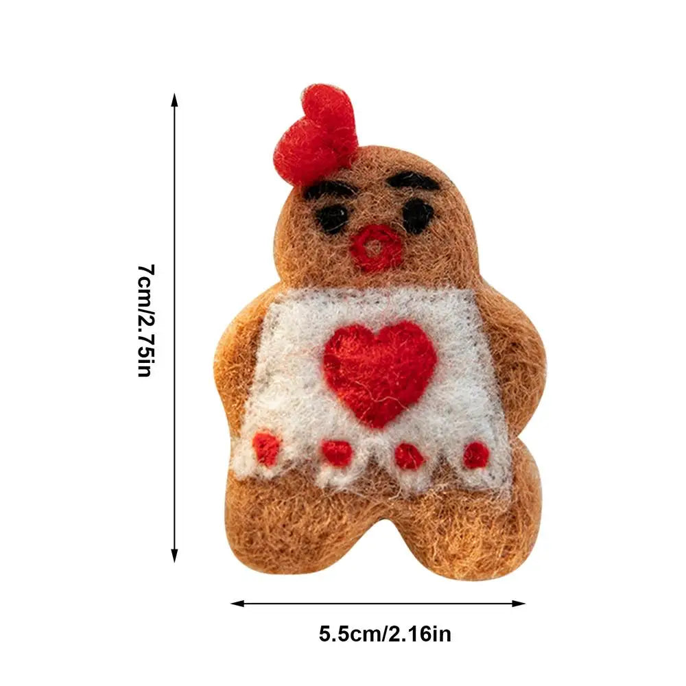 Christmas Felt Deer Pendant Xmas Tree Decorative Hanging Gingerbread Man Elk Decor 2024 Christmas Party Crafts Ornaments