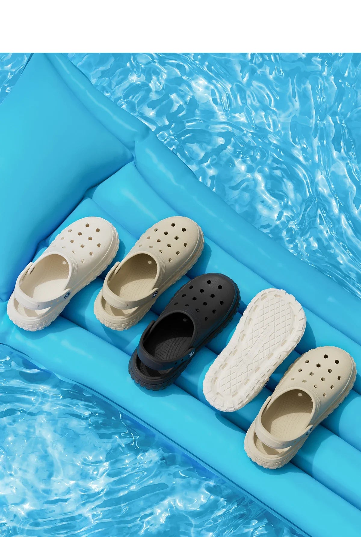 Women and Men's Hole Shoes Summer Non-Slip Outdoor Sandals Closed Toe Shit Feeling Beach Slippers Thick Bottom Soft Bottom