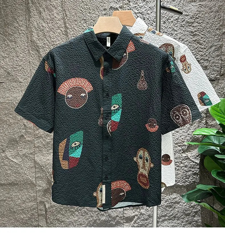 Stylish Short Sleeve Shirt For Men Trendy Casual Unique Chic Versatile Top