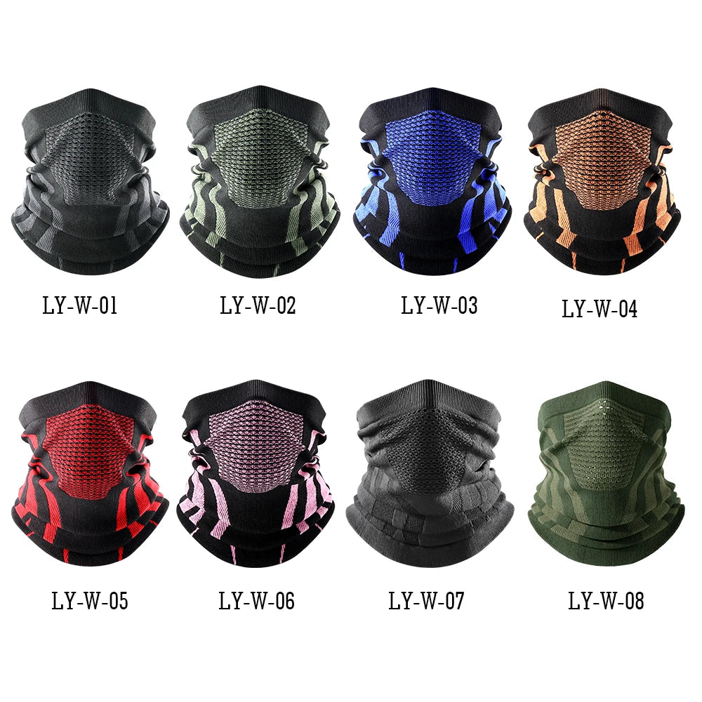 Winter Ring Tube Soft Bandana Mask Neck Gaiter Scarf Skiing Snowboard Windproof Half Face Cover Warmer Scarves Hood Women Men