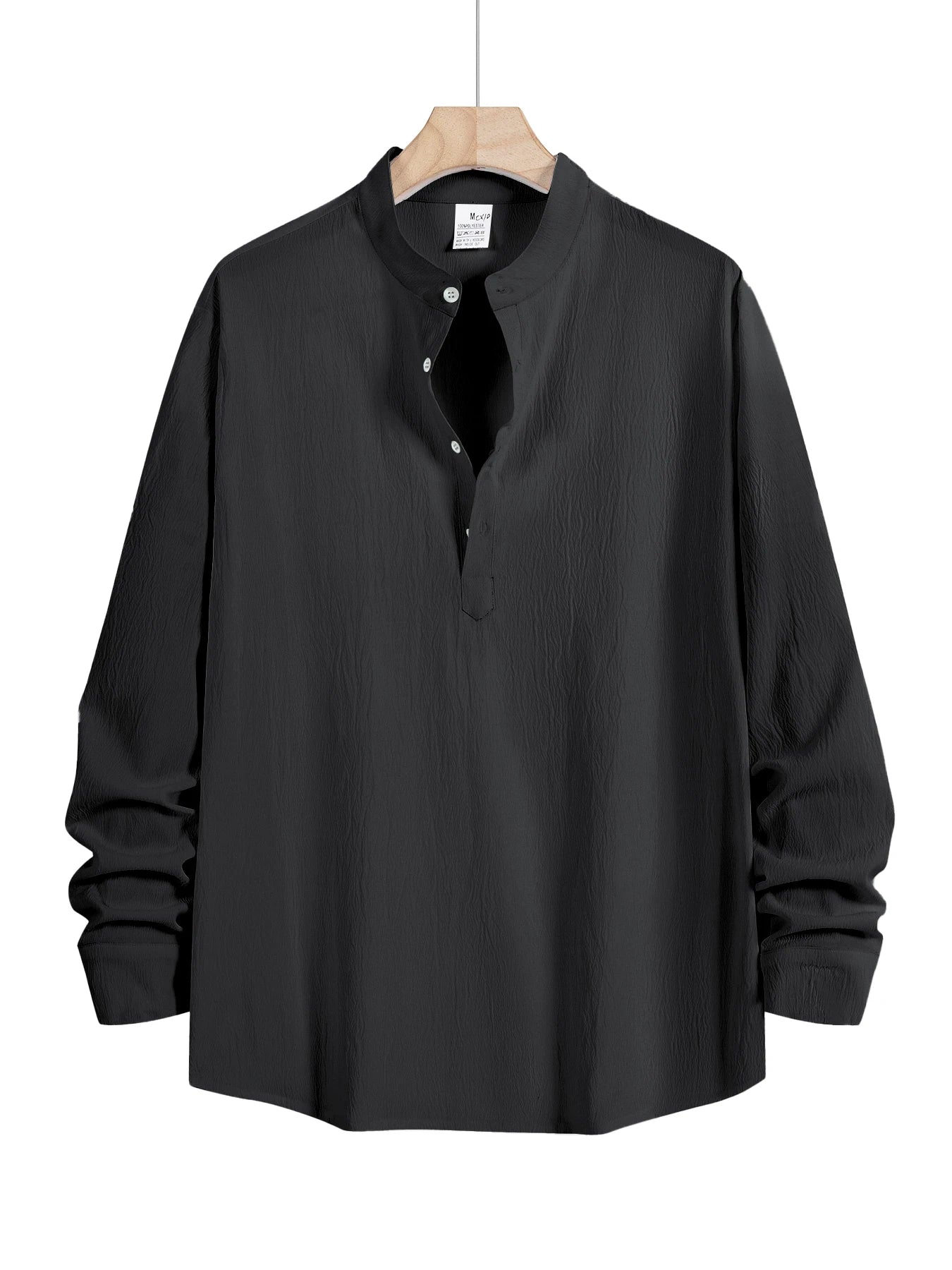 Men's Lightweight Shirts Long Sleeve Henley Collar Casual Shirts Men Beach Hawaiian Vacation Shirts Men Breathable Tshirts Tops