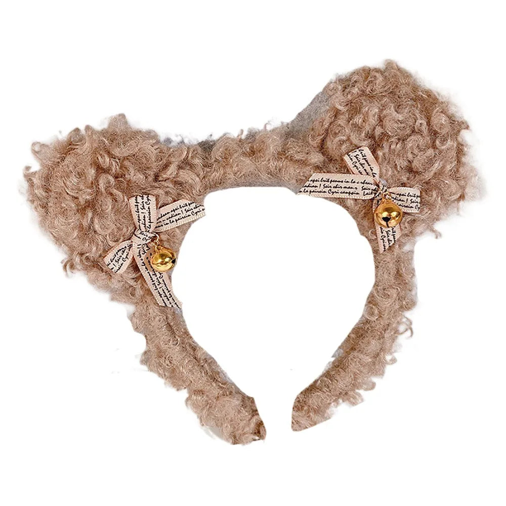 Women Lady Girl Party Stage Headgear Plush Bear Headband Hair Accessories Headdress Hair Hoop Hair Clip Cute Hairband