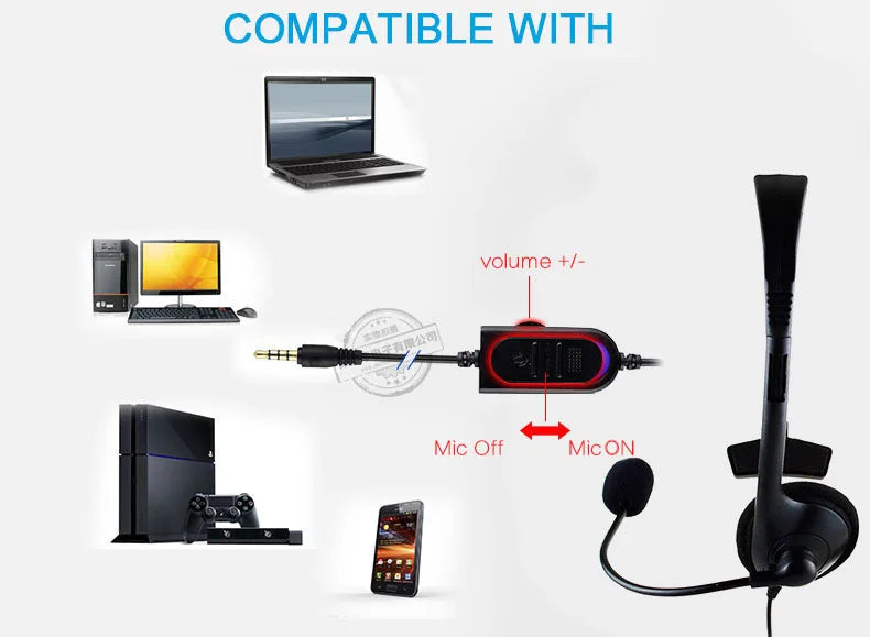 Operator Headphones Head-mounted With Noise Canceling Microphone One-ear Telephone Clear Call Headphones Single-Sided Headset