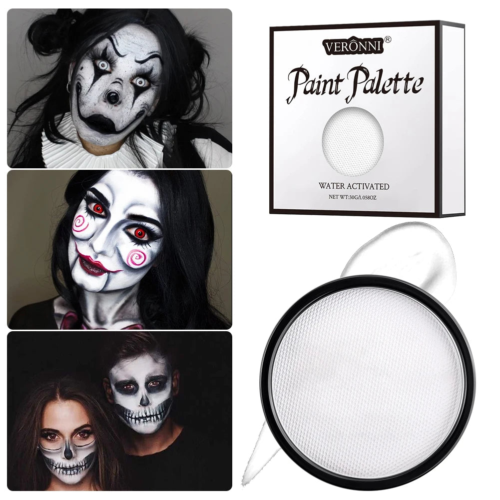 Halloween Foundation Cream Cosplay White Concealer Make-Up Body Paint Stick Party Long-lasting Non-Toxic Oil Based Face Makeup