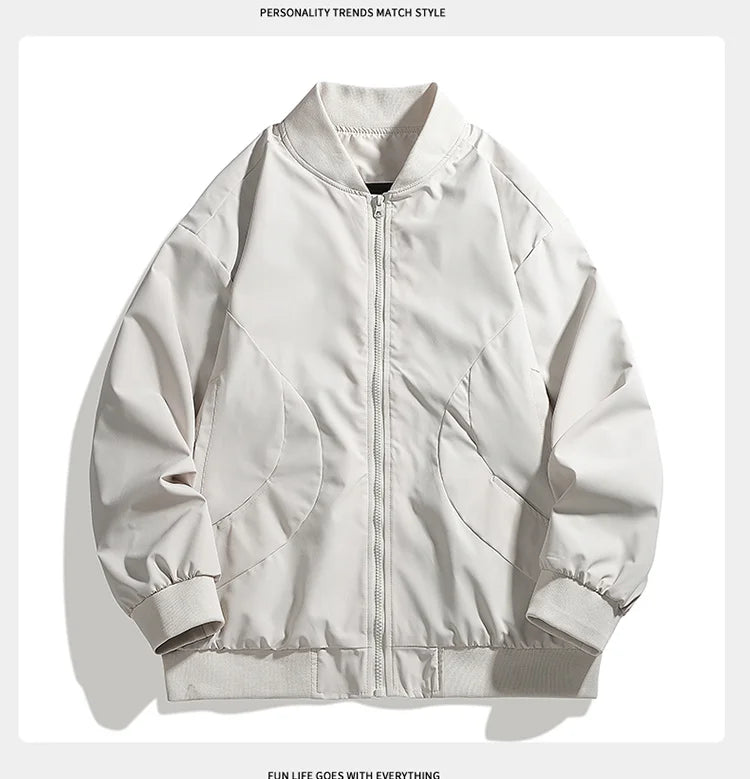 Men's Jacket Fashion Stylish Lightweight Windbreaker Casual Loose Soft Fashion High Quality Handsome for Mens Outdoor Men's Coat