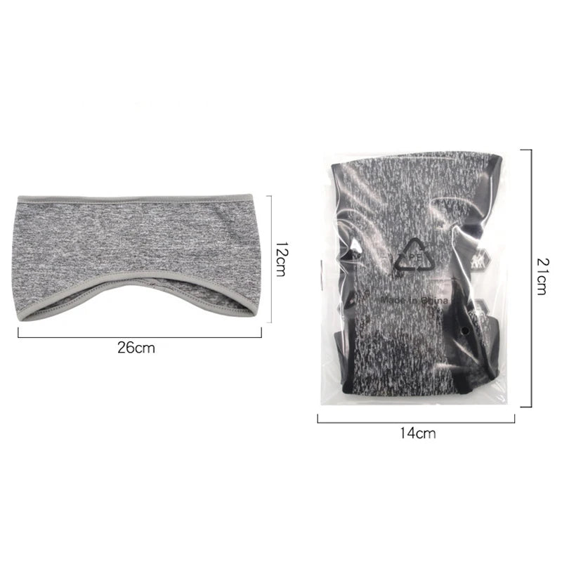 Winter Headbands for Hair Woman Men Outdoor Fleece Ear Protection Hair Bands Sports Cycling Warm Forehead Cover Hair Accessories
