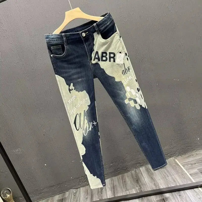 Jeans Men Korean New 2025 Slim Casual Pencil Pants Spring Autumn Fashion Skinny Long Designer Kpop Male Men's Jeans Trousers