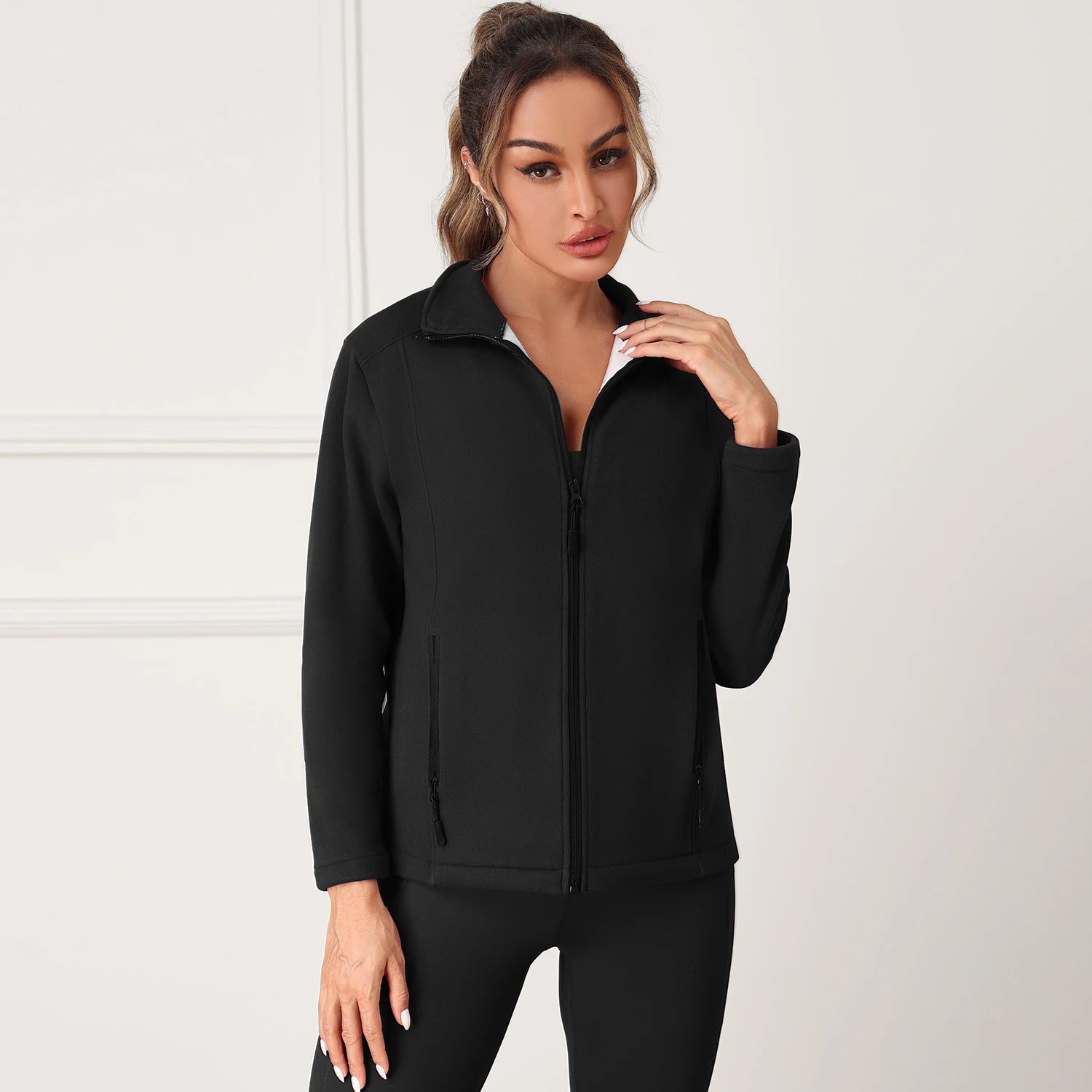 Women Sport Jacket Long Sleeve Shirt Workout Coat Gym Training Clothing Yoga Sportswear