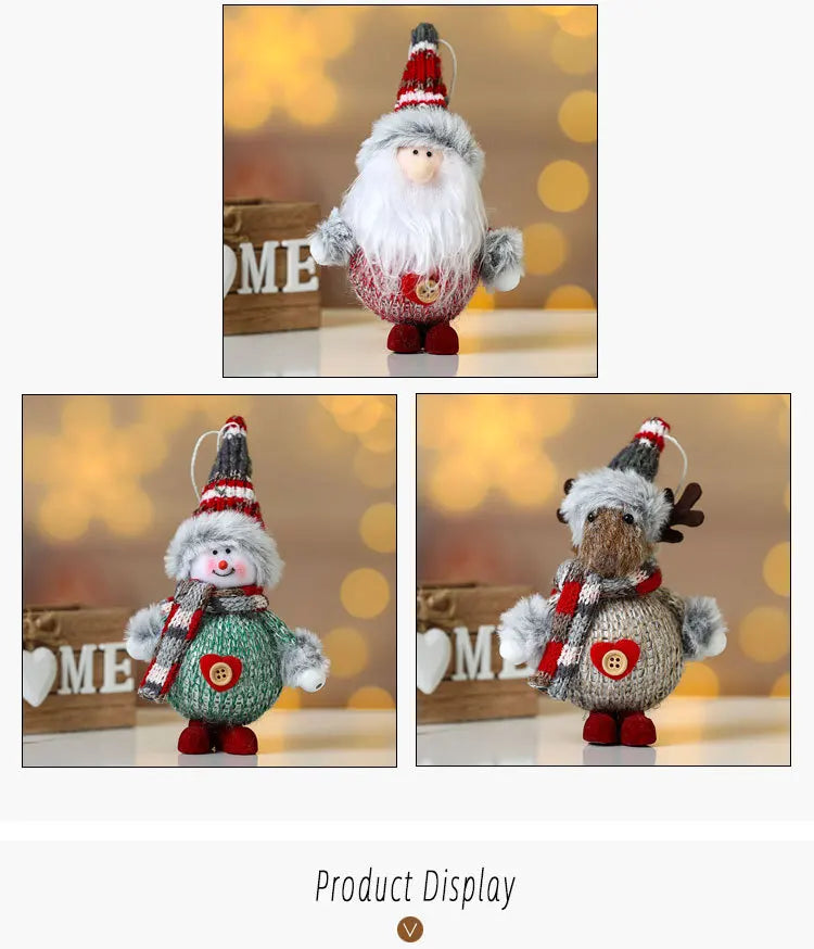 New Year 2022 Christmas Tree Decorations Cute Dolls Pendant Navidad 2021 Home Decor Christmas Tree Ornaments Xmas Gift