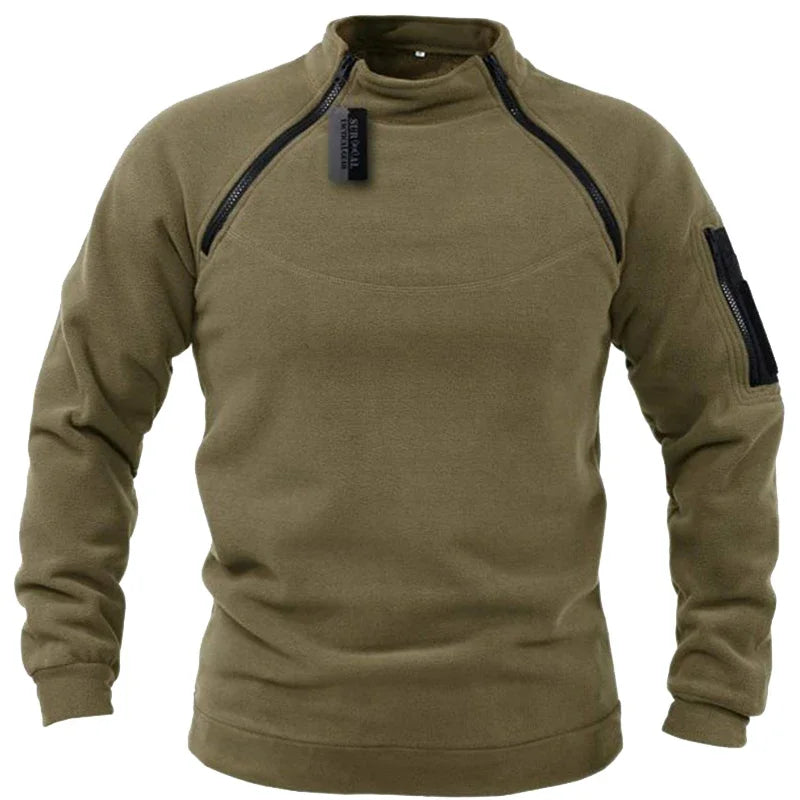 US Men's Tactical Outdoor Jacket Hunting Clothes Warm Zippers Fleece Pullover Man Windproof Spring Winter Coat Thermal Underwear