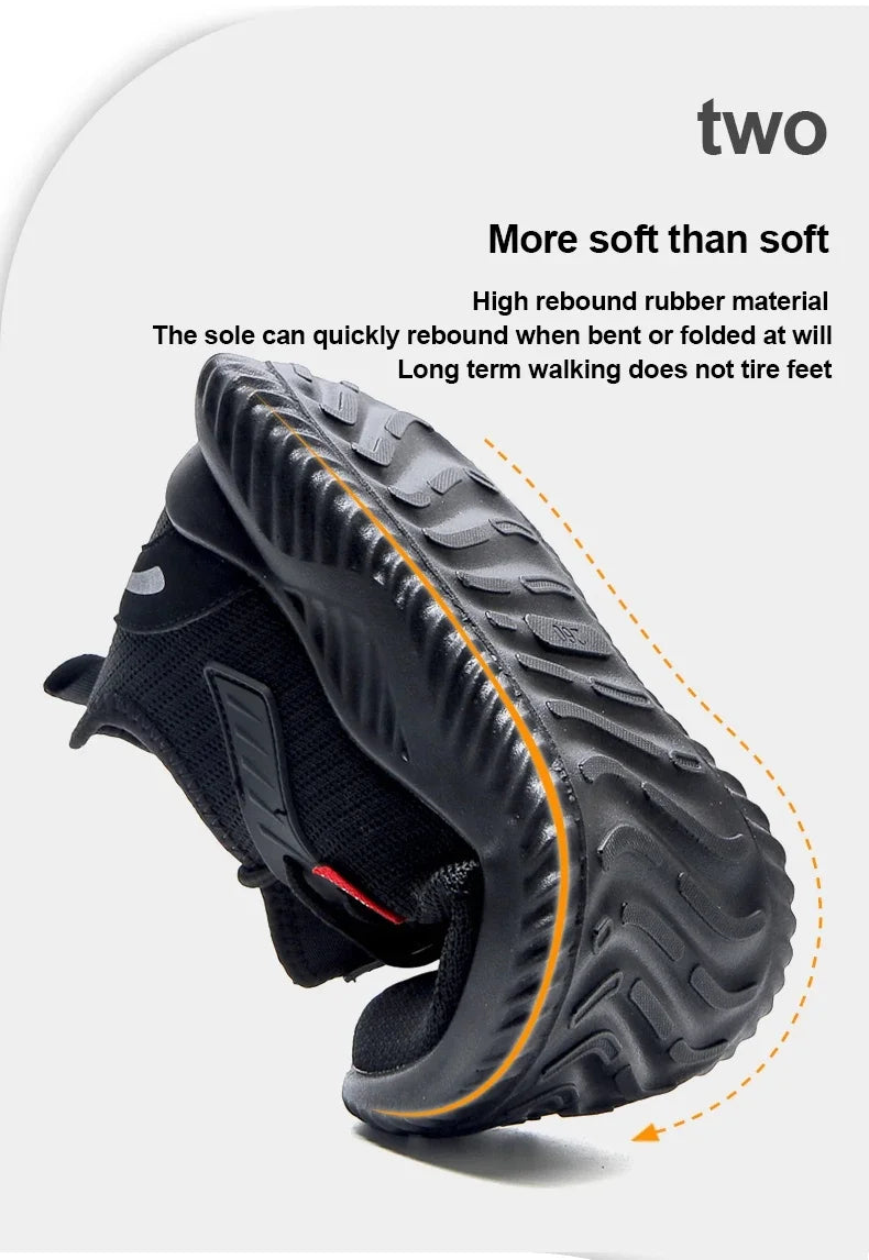 Men's Steel Safety Work Shoes Durable and Stylish Protective Steel Boots for Heavy Duty Comfortable Construction Factory