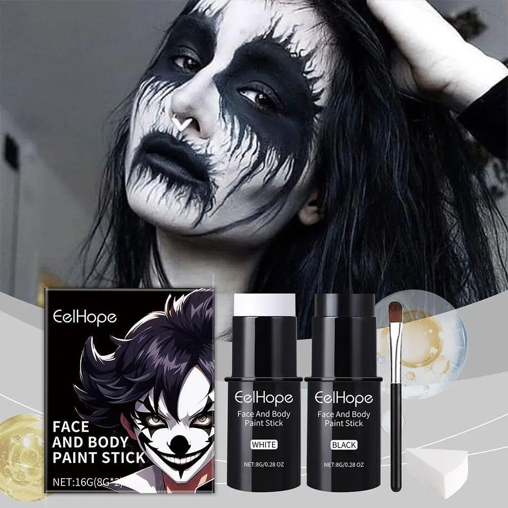 Halloween Party Quick-Dry Face Paint - Face Paint Foundation for Makeup, Clown Looks & Colorful Body Art