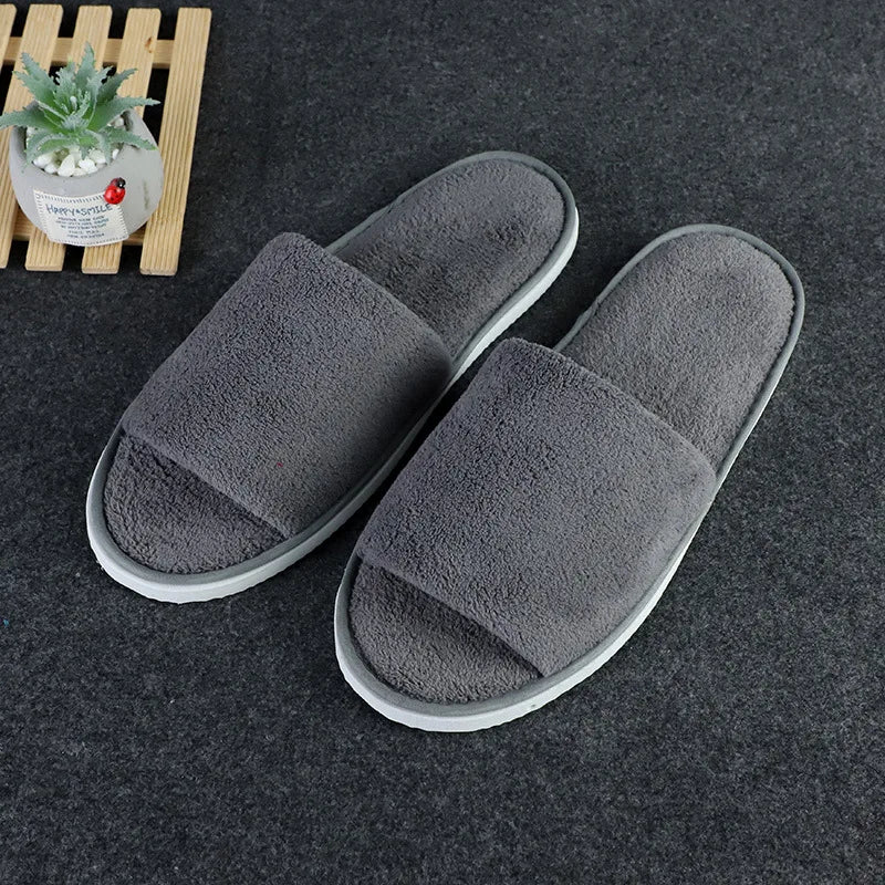 Women Indoor Slippers warm furry Home Slipper Winter Home shoes Women Men House Flat Closed Toe Slides for Bedroom Flip Flops