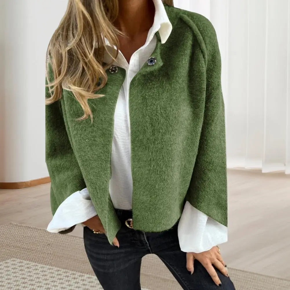Loose-fitting Women Jacket Cozy Winter Women's Fleece Cardigan with Windproof Technology Stylish Outdoor Coat for Maximum Heat