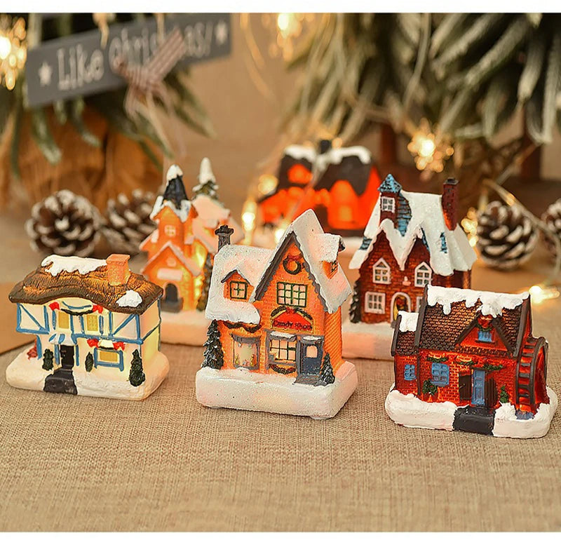 Christmas House Light Decorations For Home Ornaments Kids Xmas Gift New Year 2024 Navidad Decor Bedroom Night Light With Battery