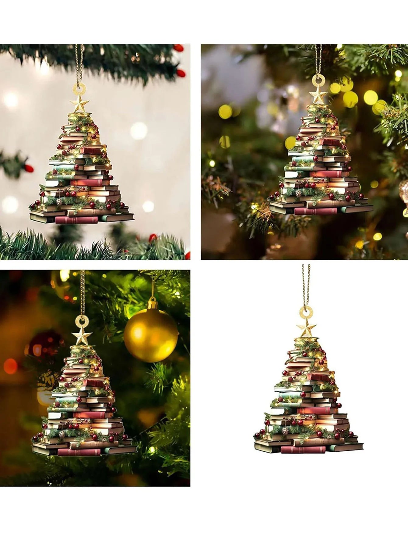 Christmas Tree Decorations Hanging Decorations Home Holiday Acrylic DIY Pendant Xmas Decor Ornament Navidad