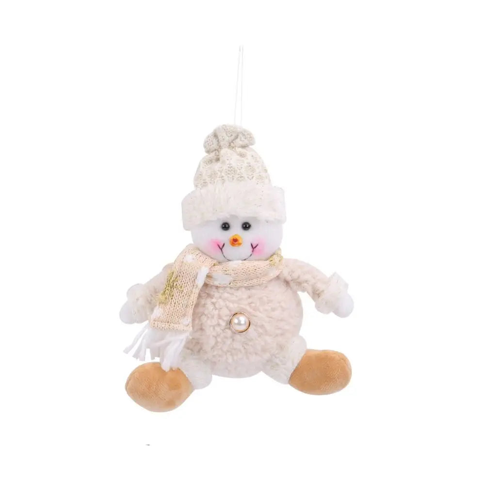 Cute Christmas Tree Pendant Figurine Ornament Elderly Christmas Doll Ornament Snowman Elk Santa Pendant Decor New Year