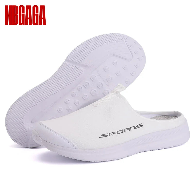 Men Half Slippers Casual Sneakers Soft Sole Support Shoes Lightweight Comfortable Breathable Outdoor Sports Skateboarding Shoes